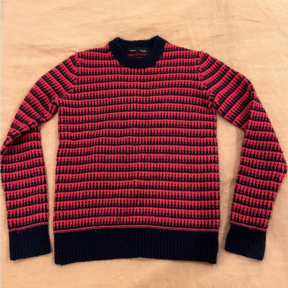 Proenza Schouler Women’s Red and Navy Striped Sweater